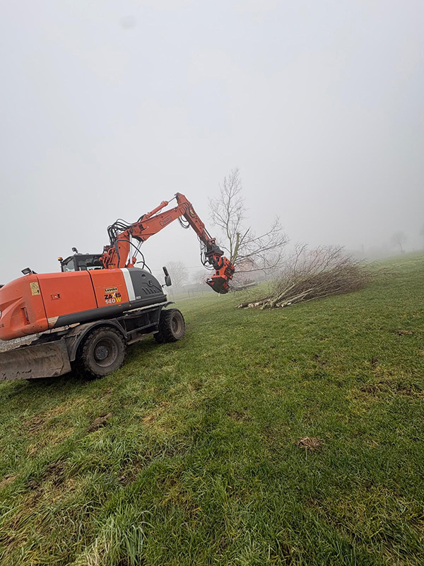 Machinaal knotwilgen knotten
