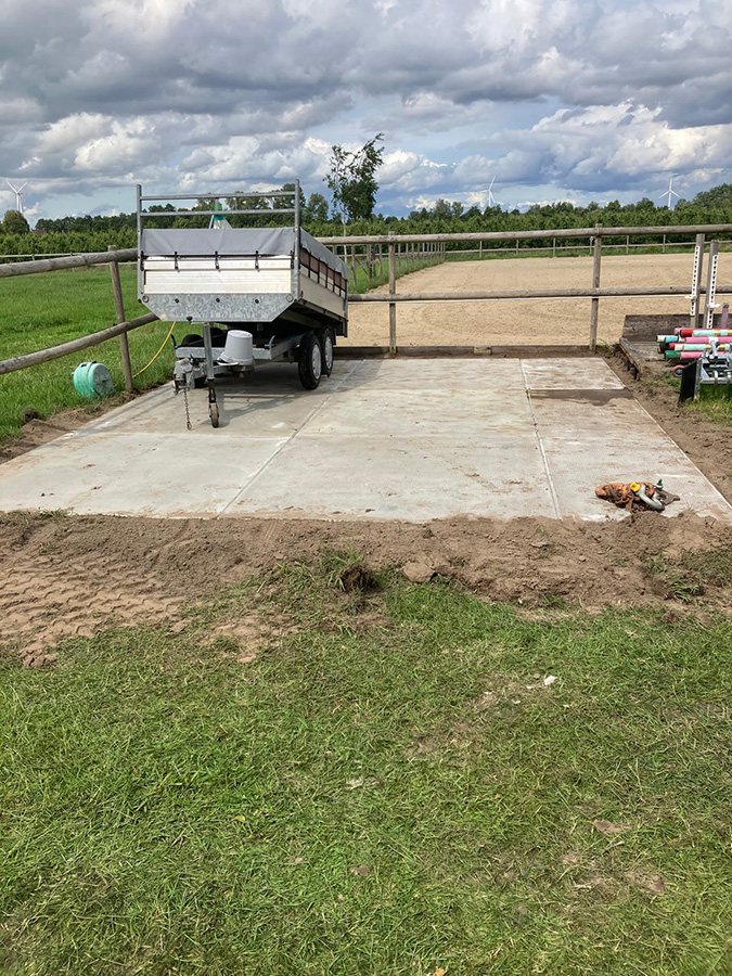 betonplaten verharding weilanden